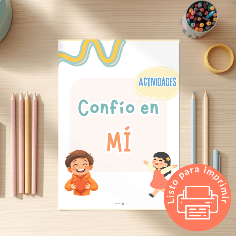 Cuaderno imprimible de autoestima infantil para ayudar a niños y niñas a desarrollar confianza en sí mismos