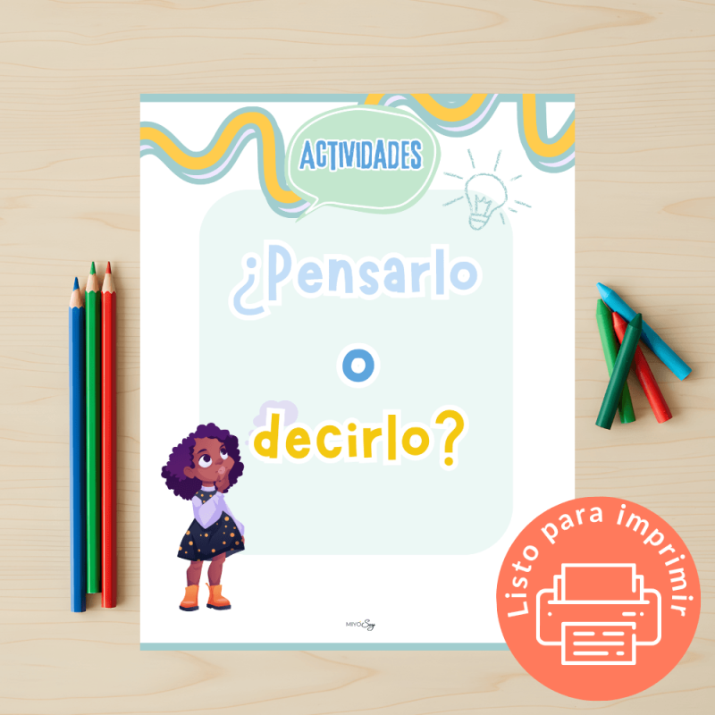 Cuaderno imprimible de comunicación emocional para niños y niñas Miyosoy