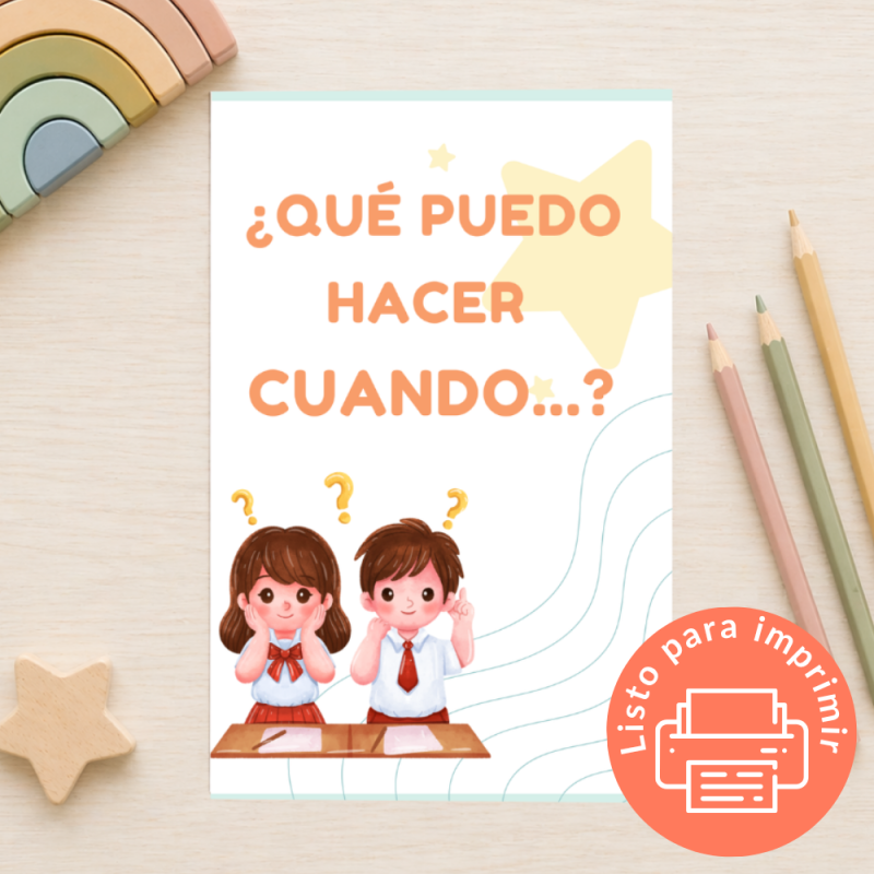 Cuaderno imprimible para ayudar a niños y niñas a gestionar emociones y descubrir qué hacer cuando se sienten tristes, enfadados, nerviosos o preocupados | MIYOSOY